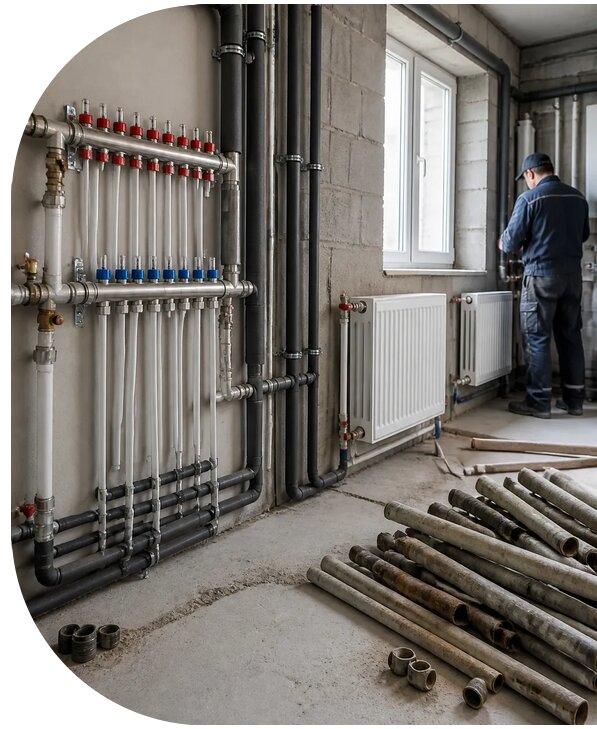 Капитальный ремонт системы отопления в Серпухове от 50805 р. | АПаруса-Срп