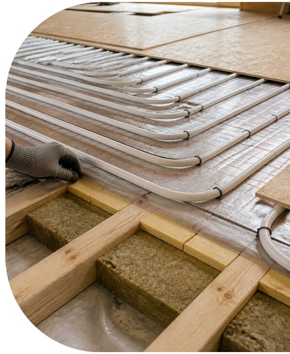 Монтаж теплого пола по дереву в Серпухове от 1524 р. | АПаруса-Срп