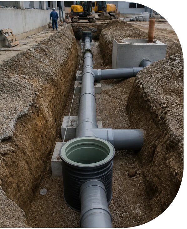 Монтаж систем производственной канализации для объектов в Серпухове